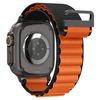 Apple Watch 6 / 7 / 8 / 9 / 10 / Se / Ultra 1 / 2 (44 / 45 / 46 / 49 mm) Spigen Wbf1 szíj fekete/narancs - 1. kép