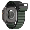 Apple Watch 6 / 7 / 8 / 9 / 10 / SE / Ultra 1 / 2 (44 / 45 / 46 / 49 mm) Spigen Wbf1 szíj, fekete/zöld - 1. kép