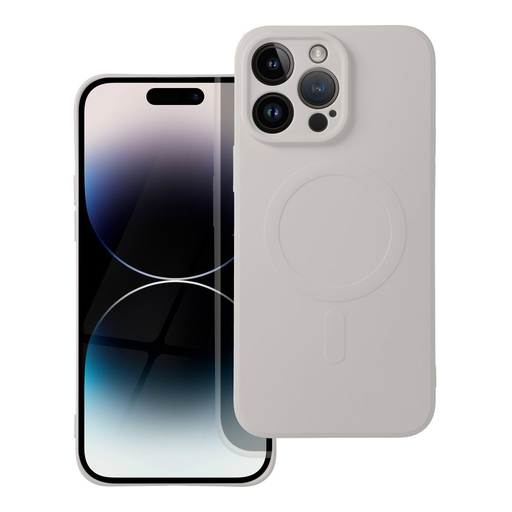iPhone 17 Pro Max tok - szilikon tok MagSafe kompatibilis, titán iPhone 17 Pro Max tok - szilikon tok MagSafe kompatibilis, titán