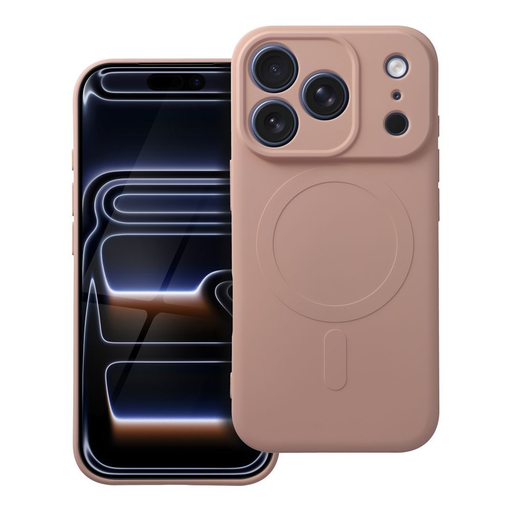 iPhone 17 Pro szilikon Mágneses tok rózsaszín