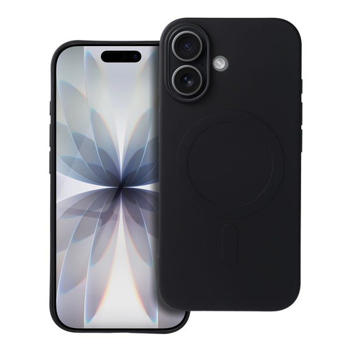 iPhone 17 szilikon mágneses tok fekete