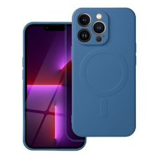 iPhone 17 Pro Max szilikon mágneses tok (nagy nyílással) - kék