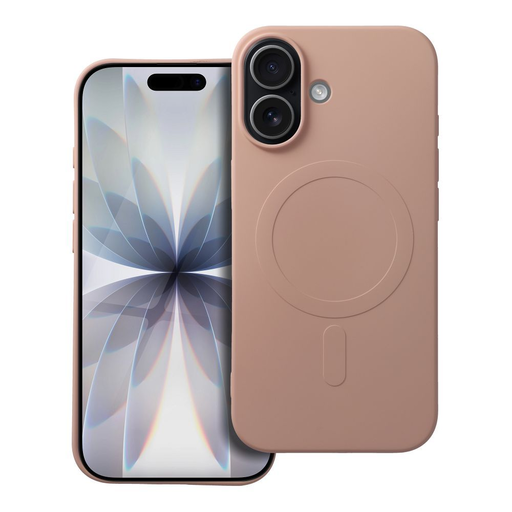 iPhone 17 szilikon Mag tok (nagy lyuk) kompatibilis MagSafe pink