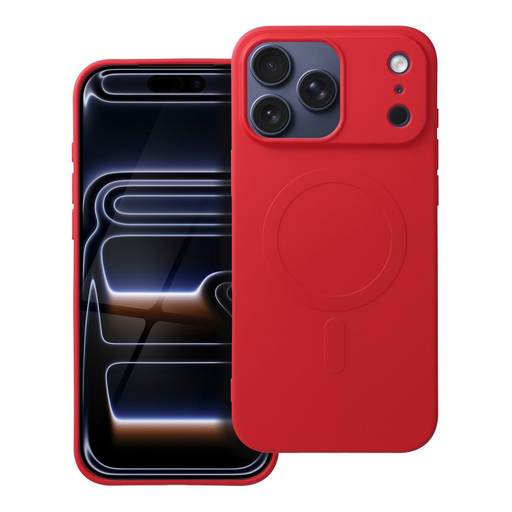 iPhone 17 Pro Max szilikon Mag tok vörös