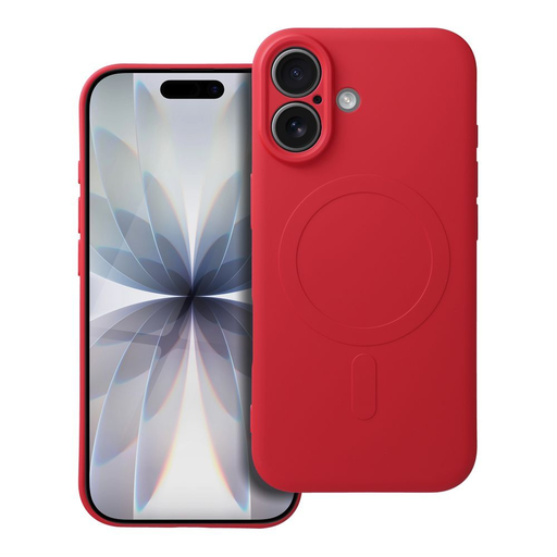 iPhone 17 szilikon mágneses tok piros