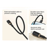 Baseus - Dura Series Adatkábel (P10377800U01-02) - Type-C - Lightning, Gyors töltés, PD 20W, Nylon, 2m - Arany / Fekete - 3. kép