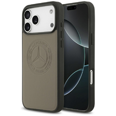 iPhone 17 Pro Max Mercedes Bőr Vintage Logó MagSafe tok taupe