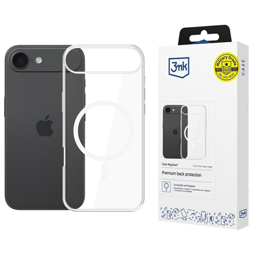 iPhone 17 Air tok 3MK Clear MagCase tok iPhone 17 Air tok 3MK Clear MagCase tok
