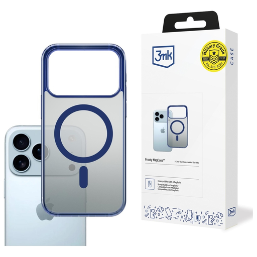 iPhone 17 Pro Max tok 3MK Frosty MagCase kék tok iPhone 17 Pro Max tok 3MK Frosty MagCase kék tok