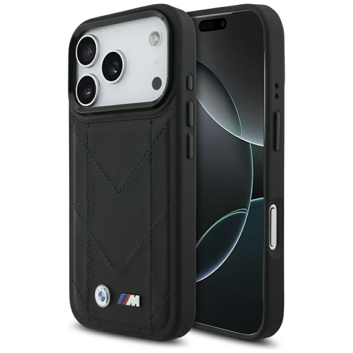 iPhone 17 Pro BMW M Quilted Logo MagSafe fekete tok