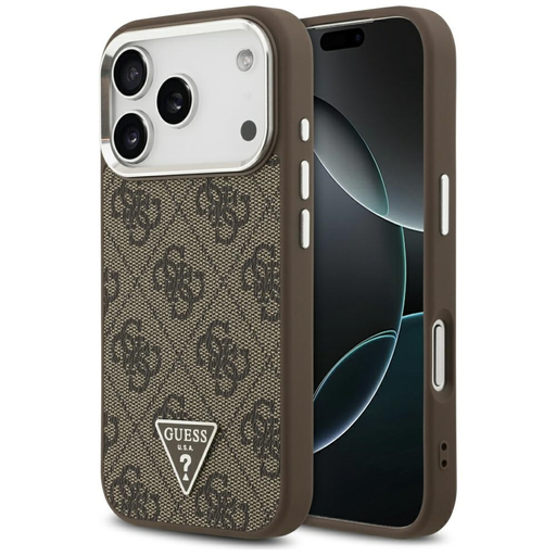 iPhone 17 Pro Guess 4G Triangle Logo MagSafe barna tok iPhone 17 Pro Guess 4G Triangle Logo MagSafe barna tok