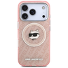 iPhone 17 Pro Max Karl Lagerfeld IML Choupette Fej Logó MagSafe rózsaszín tok - 1. kép