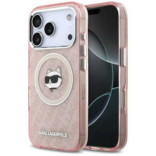 iPhone 17 Pro Max Karl Lagerfeld IML Choupette Fej Logó MagSafe rózsaszín tok iPhone 17 Pro Max Karl Lagerfeld IML Choupette Fej Logó MagSafe rózsaszín tok