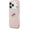 iPhone 17 Pro Max Karl Lagerfeld IML Glitter Karl & Choupette Heads Logo MagSafe tok rózsaszín - 0. kép