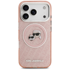 iPhone 17 Pro Max Karl Lagerfeld IML Glitter Karl & Choupette Heads Logo MagSafe tok rózsaszín - 1. kép