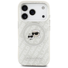 iPhone 17 Pro Karl Lagerfeld IML Glitter Karl & Choupette Heads Logo MagSafe szürke tok - 1. kép