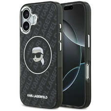 iPhone 17 Karl Lagerfeld IML Karl Head Logo MagSafe tok fekete