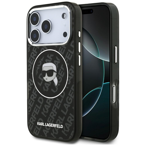 iPhone 17 Pro Karl Lagerfeld IML Karl Head Logo MagSafe tok fekete iPhone 17 Pro Karl Lagerfeld IML Karl Head Logo MagSafe tok fekete