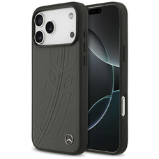 iPhone 17 Pro Max Mercedes bőrtok nagy Laurel Levél MagSafe tok antracit