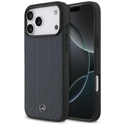 iPhone 17 Pro Max Mercedes bőrtok babérlevél csíkos MagSafe tok iPhone 17 Pro Max Mercedes bőrtok babérlevél csíkos MagSafe tok