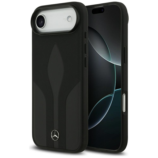 iPhone 17 Air Mercedes Bőr The Move MagSafe tok fekete