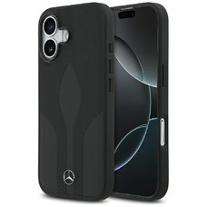 iPhone 17 Mercedes bőr The Move MagSafe tok fekete