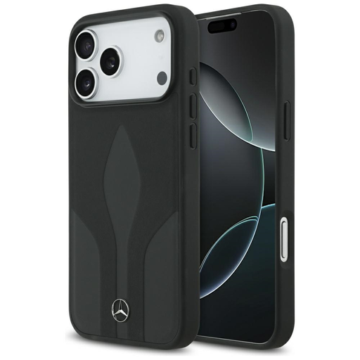 iPhone 17 Pro Max Mercedes bőr The Move MagSafe fekete tok iPhone 17 Pro Max Mercedes bőr The Move MagSafe fekete tok