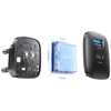 USAMS CC290 T66 45W GaN 1xUSB-A 1xUSB-C hálózati töltő adapter, sötétszürke - 4. kép