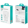 USAMS CC317 T65 33W fali töltő 1xUSB-C 1xUSB-A Gyors töltés fehér - 0. kép