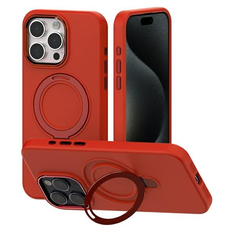 iPhone 15 Mercury MagSafe Stand Szilikon tok piros