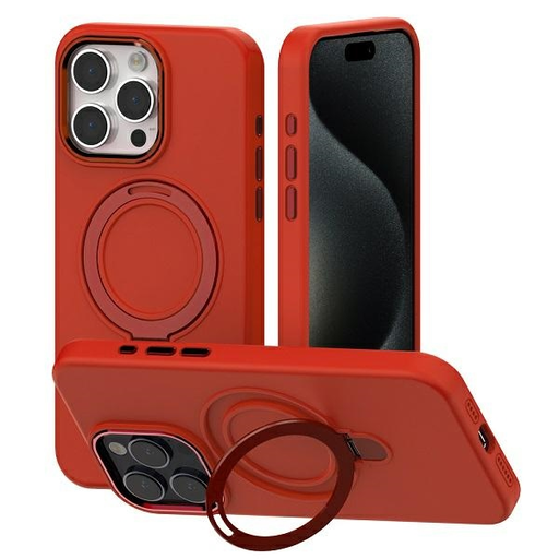 iPhone 15 Mercury MagSafe Stand Szilikon tok piros iPhone 15 Mercury MagSafe Stand Szilikon tok piros