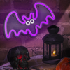 Forever Light Neon PLEXI LED FLYING BAT lila - 1. kép