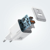USAMS fali töltő 1xUSB+1xUSB-C PD 30W 3A (csak fej) PD3.0 Gyorstöltés fekete X-ron Series CC187T - 4. kép