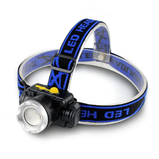 Fekete Head Lamp Techsuit HL-A-05 - Zseblámpa Li-Ion akkumulátorral, Highlight LED T6