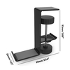 Univerzális táskák és fejhallgató akasztó Techsuit Desk Holder (DH2) alumínium ötvözettel állítható rögzítővel - Fekete - 4. kép