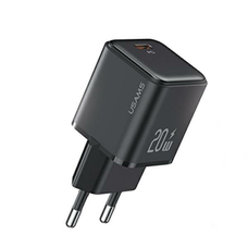 USAMS fali töltő 1xUSB-C PD 20W (csak fej) PD3.0 Gyors Töltés fekete X-ron Sorozat CC183TC01
