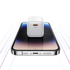 USAMS 1xUSB-C PD30W 3A Hálózati USB-C töltő adapter (csak fej) PD3.0 Gyors töltés lila X-ron sorozat CC186 - 2. kép