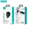 USAMS T42 mini 25W (csak fej) Super SI 5V-3A PD3.0 Gyors Töltés fekete CC1 hálózati USB-C töltő adapter - 3. kép