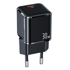 USAMS Falitöltő 1xUSB-C T45 mini 30W (csak fej) PD3.0 Gyors Töltés fekete CC148TC01 (US-CC14)