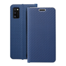 Samsung Galaxy A41 LUNA Book Carbon kék tok