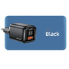 USAMS fali töltő 1xUSB-C + 1xUSB T46 33W (csak fej) PD3.0 + QC3.0 Gyors töltés fekete CC152TC01 - 0. kép