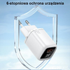 USAMS fali töltő 1xUSB-C + 1xUSB T46 33W (csak fej) PD3.0 + QC3.0 Gyors töltés fekete CC152TC01 - 4. kép