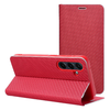 Samsung Galaxy A50 LUNA Book Carbon piros tok - 0. kép