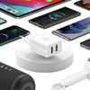 USAMS 2xUSB-A + USB-C/USB-A Gyors töltésű kábel fehér sorozat HC HCXLTZ03 töltő adapter - 3. kép
