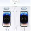 USAMS fali töltő 2xUSB-C T54 GaN 40W (csak fej) PD Gyors Töltés fehér CC172TC02 (US-CC172) - 3. kép