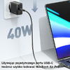 USAMS fali töltő 2xUSB-C T54 GaN 40W (csak fej) PD Gyors töltés fekete CC172TC01 (US-CC172) - 4. kép