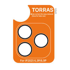 iPhone 17 Pro Max Torras - Lensguard Kameravédő - Fekete üvegfólia