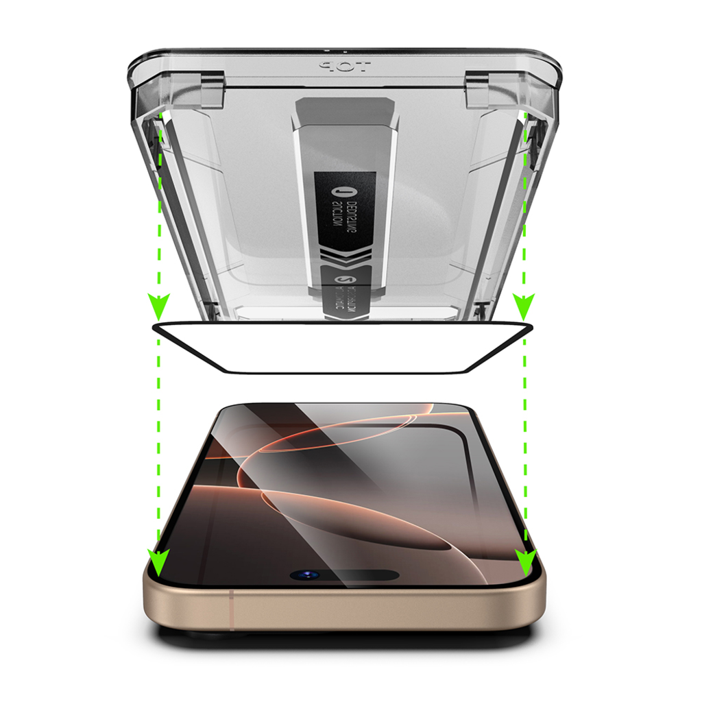 iPhone 17 Pro Techsuit TitanGlass FullCover (2 pack) - Fekete üvegfólia - 7