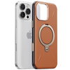 iPhone 17 Pro Max Torras - QPRO Leather Series - Barna tok - 0. kép