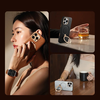 iPhone 17 Pro Max Torras - QPRO Leather Series - Barna tok - 3. kép